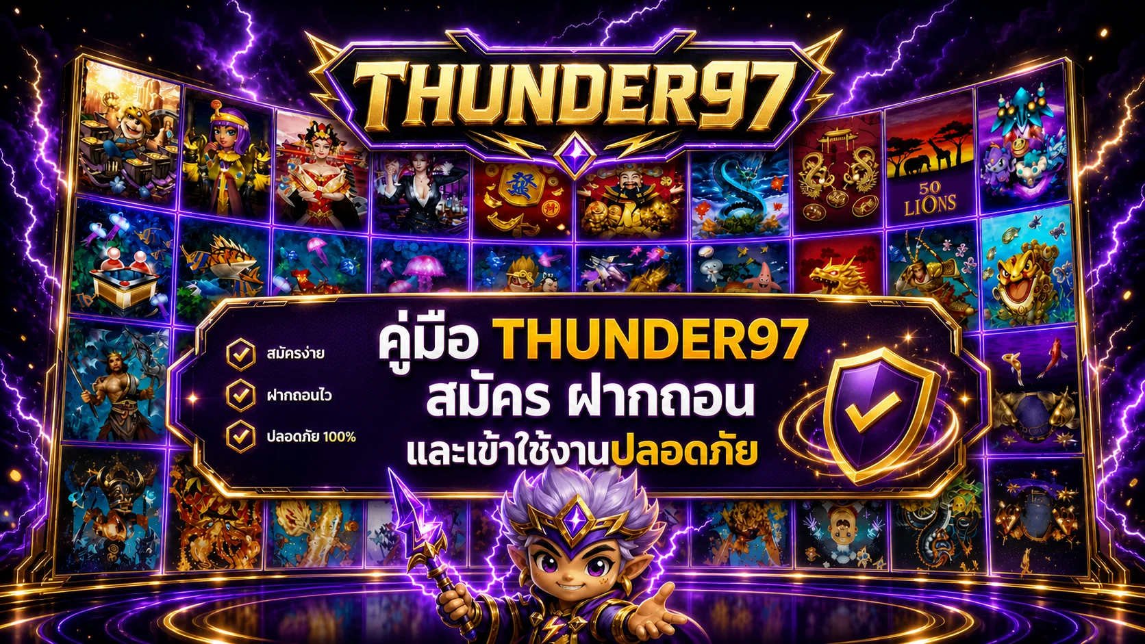 THUNDER97 สมัคร ฝากถอน และเข้าใช้งานปลอดภัย